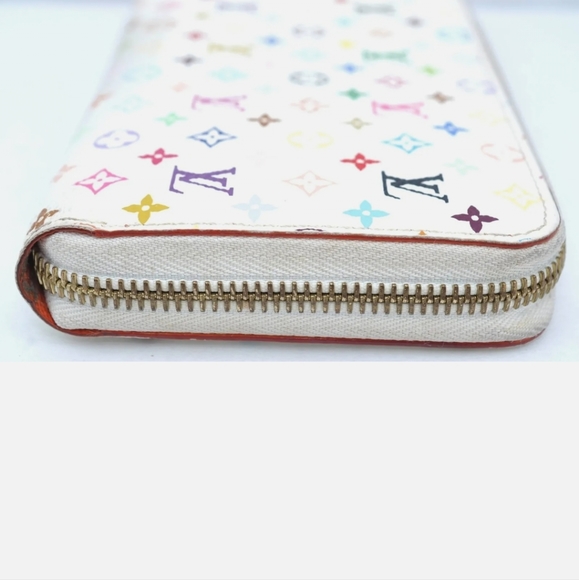 Louis Vuitton Monogram Multicolor Zippy Wallet White Orange interior Wallet - Picture 4 of 13